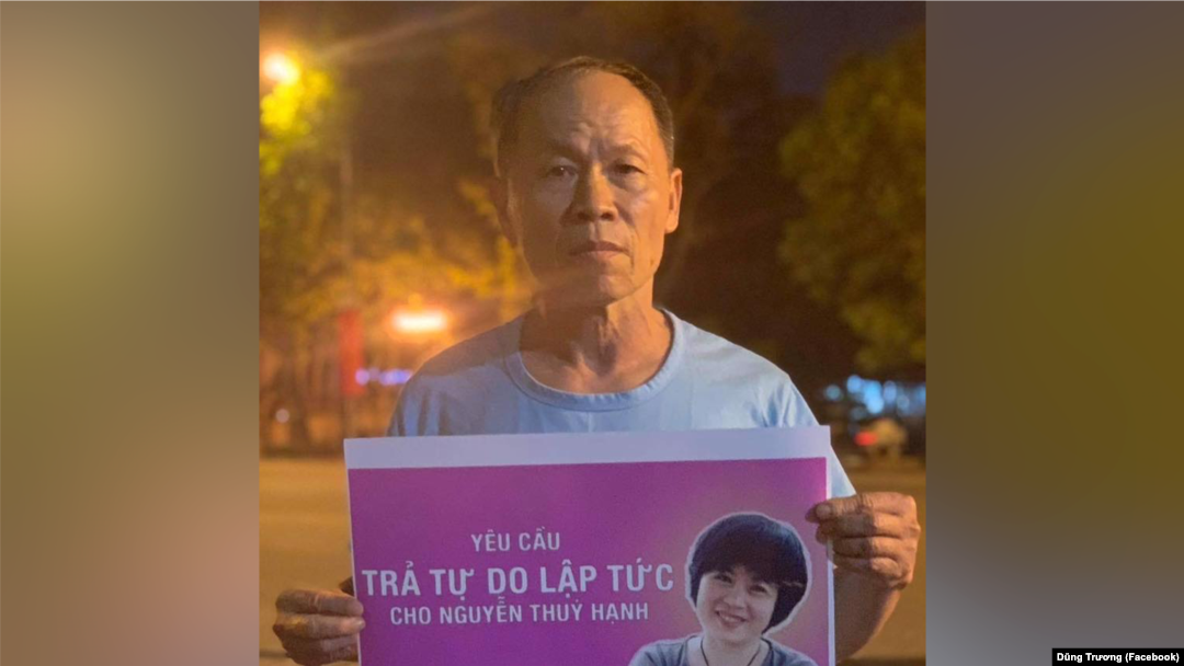 Nhà hoạt động Trương Văn Dũng kêu gọi trả tự do cho bà Nguyễn Thúy Hạnh.