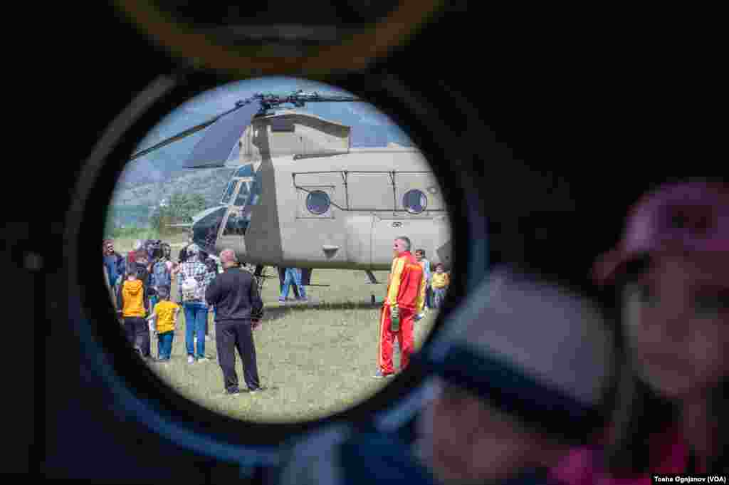 Exhibition of helicopters and jet planes at open day of the NATO drill &quot;Swift Response 22&quot;, near Skopje, North Macedonia