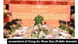 Hội thảo của Bộ Công an Việt Nam về ghi âm, ghi hình các cuộc hỏi cung, Hà Nội, 26/5/2022.
