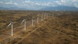 File - An aerial view of power-generating wind turbines at the Lake Turkana Wind Power project (LTWP) in Loiyangalani district, Marsabit County, northern Kenya, September 4, 2018. Picture taken September 4, 2018. 