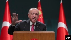 رجب طیب اردوغان، رئیس جمهوری ترکیه. ٢٣ مه ٢٠٢٢- آسوشیتدپرس