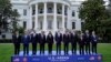 President Joe Biden and leaders from the Association of Southeast Asian Nations participate in a group photo on the South Lawn of the White House in Washington, May 12, 2022.