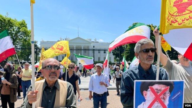 تجمع سازمان جوامع ایرانیان آمریکایی در برابر کاخ سفید
