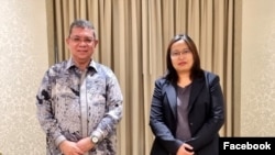 Malaysia Foreign Minister Saifuddin Abdullah and NUG Foreign Minister Zin Mar Aung (Photo: Saifuddin Abdullah's facebook)