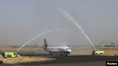 First Commercial Flight From Yemen 