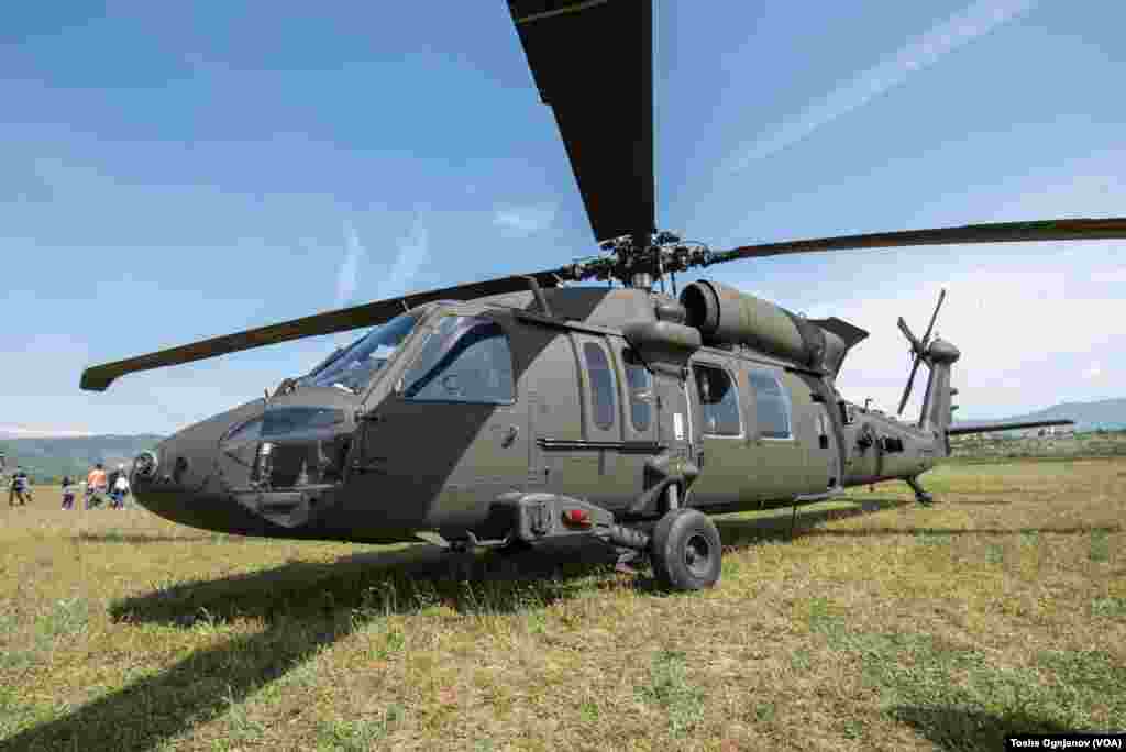 Exhibition of helicopters and jet planes at open day of the NATO drill &quot;Swift Response 22&quot;, near Skopje, North Macedonia