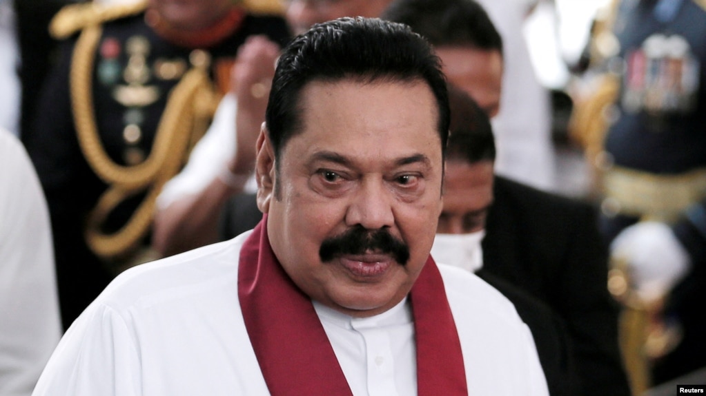 Perdana Menteri Sri Lanka Mahinda Rajapaksa hari Senin (9/5) resmi mengundurkan diri dari jabatannya (foto: dok).