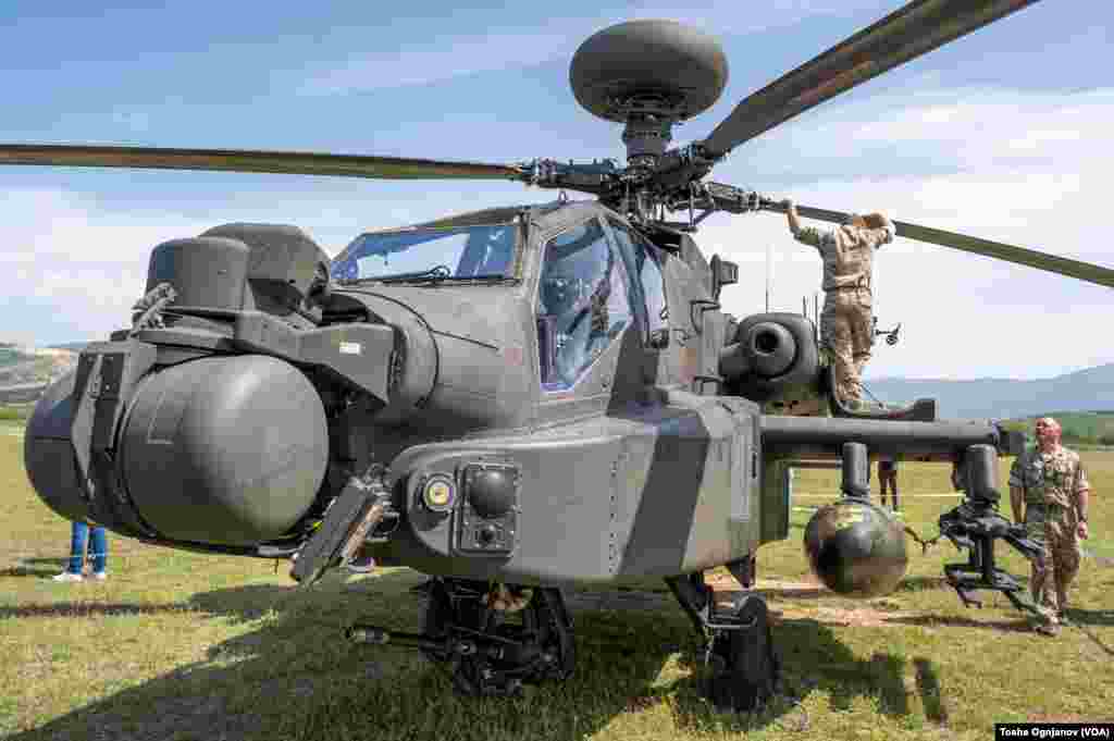 Exhibition of helicopters and jet planes at open day of the NATO drill &quot;Swift Response 22&quot;, near Skopje, North Macedonia