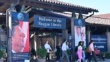 People visit the Ronald Reagan Presidential Library on the eve of the second Republican presidential primary debate in Simi Valley, California, on Sept. 26, 2023.