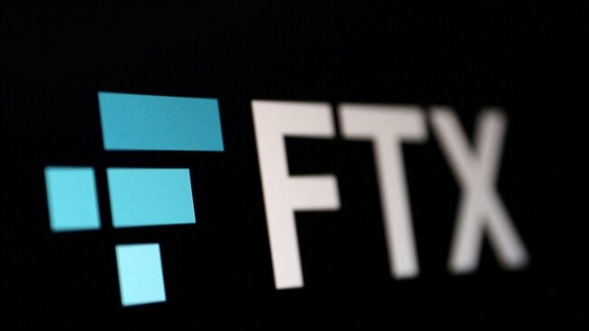 FILE - A photo illustration of the FTX logo, Nov. 8, 2022.