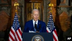 Presidenti Biden gjatë deklaratës për shtyp në Bali, të Indonezisë (14 nëntor 2022)