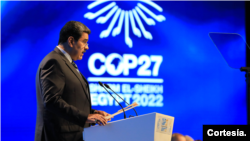 Presidente de Venezuela, Nicolás Maduro, durante discurso ante la COP27 la pasada semana. [Archivo]