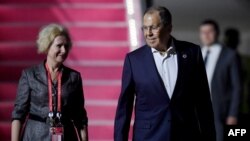 Russia's Foreign Minister Sergey Lavrov arrives to attend the G20 Summit at Ngurah Rai International airport at Tuban, Badung regency on Indonesia's resort island of Bali, on Nov. 13, 2022. 