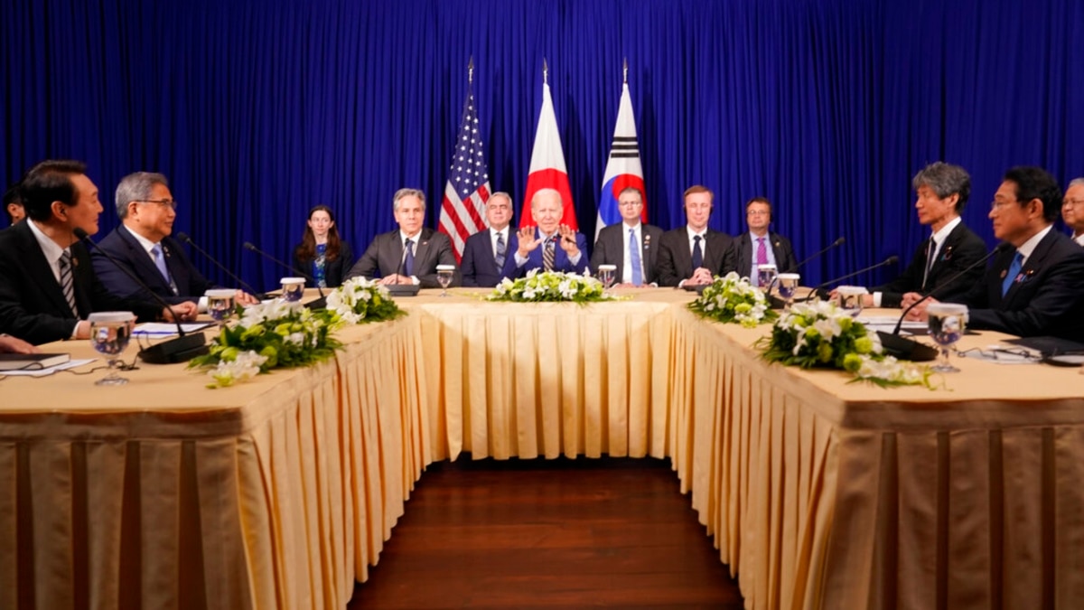 White House “The simultaneous sanctions of the United States, South Korea and Japan against North Korea show strengthened trilateral relations … We will use all available means”.