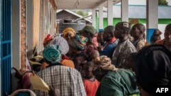FILE: Internally displaced peopleat a health centre in Kanyaruchinya on November 11, 2022 after fleeing conflict between the Armed Forces of the Democratic Republic of the Congo (FARDC) and M23 (March 23 Movement) in the DRC territory of Rutsuru.