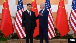美國總統拜登與中國國家主席習近平在印尼巴厘島出席G20峰會期間舉行會晤。 （資料照片，2022年11月14日）