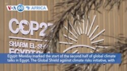 VOA60 Africa - Monday marks the start of the second half of global climate talks in Egypt