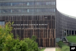 FILE - The headquarters of the U.S. Census Bureau is seen in Suitland, Md., Thursday, Aug. 29, 2024. (AP Photo/Brian Witte)