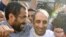 Hagai Amir (R), the brother of the man who assassinated the late Israeli Prime Minister Yitzhak Rabin, rejoices after his release from Ayalon prison, south of Tel Aviv May 4, 2012.
