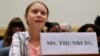 Aktivis iklim Swedia, Greta Thunberg berbicara di depan sidang komite Kongres AS hari Rabu (18/9). 