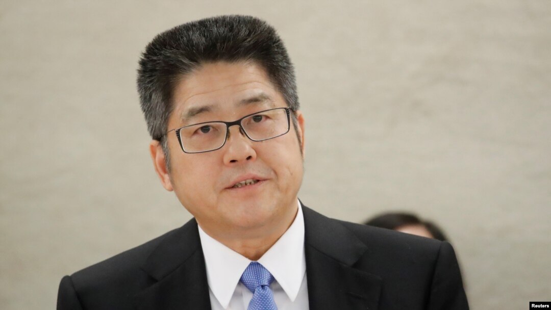 中国外交部副部长乐玉成2018年11月6日在瑞士日内瓦参加联合国人权理事会对中国人权状况的定期审核。（资料照片)