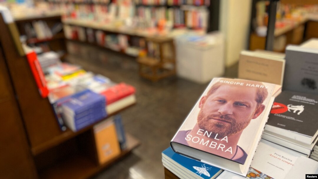 Prince Harry's memoir in a bookstore in Barcelona, Spain, Jan. 5, 2023. 