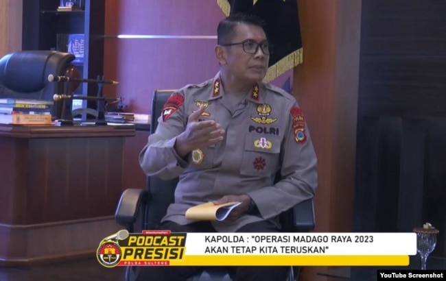 Kapolda Sulawesi Tengah Irjen Pol Rudy Sufahriadi berbicara dalam Podcast Presisi Polda Sulteng, Selasa (6 Desember 2022) (Foto: Tangkapan Layar)