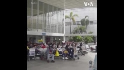 菲律宾机场仍有大批乘客滞留 