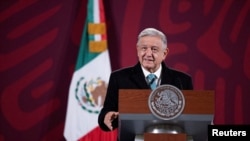 Predsednik Meksika Andres Manuel Lopez Obrador govori na konferenciji za novinare u Nacionalnoj palati u Meksiko Sitiju, Meksiko, 16. decembar 2022. godine. (Foto: REUTERS/Arhiva)