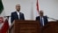 Lebanon's Foreign Minister Abdallah Bou Habib, right, and his Iranian counterpart Hossein Amir-Abdollahian hold a joint press conference at the Foreign Ministry in the Lebanese capital Beirut, on Jan. 13, 2023.