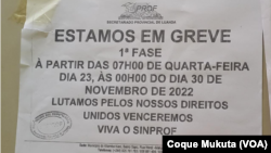 Professores angolanos em greve, Luanda, 23 Novembro 2022