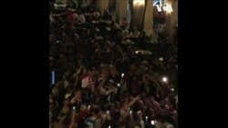 克罗地亚和阿根廷的球迷半决赛前为球队加油 