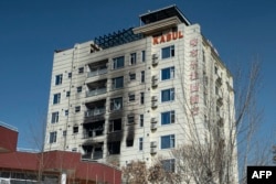 阿富汗喀布尔遭遇袭击的桂园酒店。（2022年12月13日）