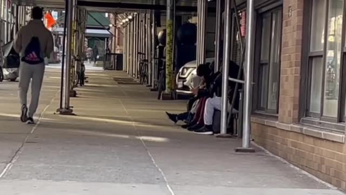 Immigrants sleep on the streets of New York in the bitter cold