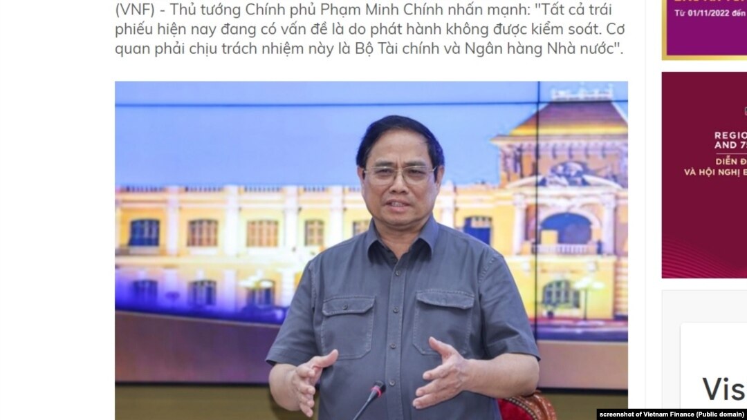 Thủ tướng Việt Nam Phạm Minh Chính trong một cuộc họp ở Tp.HCM, 27/11/2022.