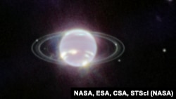 Image of Neptune, from Webb’s Near-Infrared Camera (NIRCam). (Courtesy of NASA, ESA, CSA, STScI)