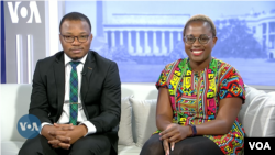 Dr. Tunde Oyebamiji, COO of Healthbotics and Ore Alemede, CEO of GrowAgric, appear on VOA's Africa 54 program in Washington, Dec. 15, 2022.