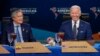 El presidente Joe Biden (der.) se sienta junto al presidente de Ecuador, Guillermo Lasso, durante un retiro de líderes y un almuerzo de trabajo con jefes de estado y de gobierno en la Cumbre de las Américas, el 10 de junio de 2022 en Los Ángeles. 