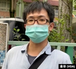 现年37岁的台湾工程师赖彦成(美国之音记者金谷摄)