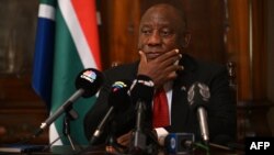 FILE - UMongameli Cyril Ramaphosa 