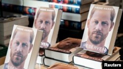 Prince Harry's autobiography Reserven, also called Spare in english, is ready for sale at the Boghallen bookshop in Copenhagen, January 10, 2023.