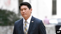 FILE - U.S. Attorney Robert Hur is pictured in Baltimore on Nov. 21, 2019. On Jan. 12, 2023, Hur was appointed to investigate the presence of documents with classified markings found at President Joe Biden’s home and at an office in Washington.