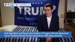 VOA60 America - Both parties denounce former President Donald Trump's dinner with white nationalist