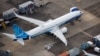 FILE - An aerial view of a Boeing 737 MAX 10 airplane parked at King County International Airport-Boeing Field in Seattle, Washington, U.S, June 1, 2022. 