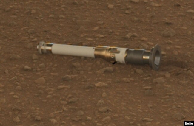 This image, captured by NASA's Perseverance rover, is shown after being dropped on the surface of Mars. (Credits: NASA/JPL-Caltech/MSSS)