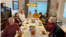 The Pennsylvania family of Judith Samkoff, front right, invited an Afghan refugee family to join them for their first Thanksgiving in the United States. (Photo courtesy of the Jewish Federations of North America)
