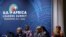 FILE - Democratic Republic of Congo President Felix Tshisekedi flanked by his delegation at the second-U.S.-Africa Leaders' Summit in Washington, D.C on Tuesday December 13, 2022.