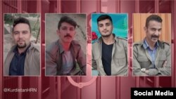 چهارزندانی سیاسی کُرد محکوم به اعدام به نام‌‌های پژمان فاتحی، محسن مظلوم، محمد (هژیر) فرامرزی و وفا آذربار - شبکه حقوق بشر کردستان