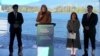 In a screengrab from video, four Cabinet ministers are seen at a news conference in Vancouver, Nov 27, 2022, detailing Canada's new Indo-Pacific strategy.