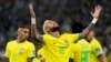 Bintang timnas Brazil, Neymar (10), merayakan gol kedua timnya dalam pertandingan sepak bola babak 16 besar Piala Dunia di Stadion Education City di Al Rayyan, Qatar, Senin, 5 Desember 2022. Brazil menaklukkan Korea Selatan dengan skor 4-1. 